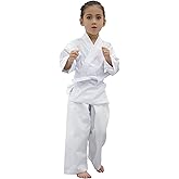FLKKY Karate Uniform for Kids and Adults - Lightweight Student Gi Sets with Belt - Martial Arts Sports Suit