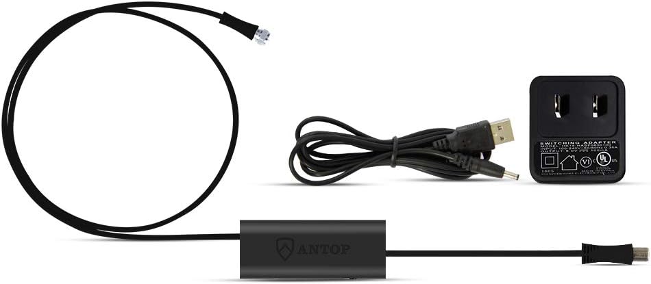 UFO 360ยฐ Omni-Directional Reception Outdoor TV Antenna 65 Miles Range with Smartpass Amplified & Built-in 4G LTE Filter for Indoor,Outdoor,RV,Attic Use Support VHF &UHF Digital Signal Grey