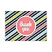 Mod Thank You Note Cards Pack / 36 Appreciation Cards With White Envelopes Set / 6 Thanks Geometric Greeting Card Designs / 3 1/2
