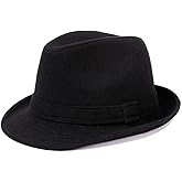 Men Women Classic Manhattan Structured Trilby Fedora Hat