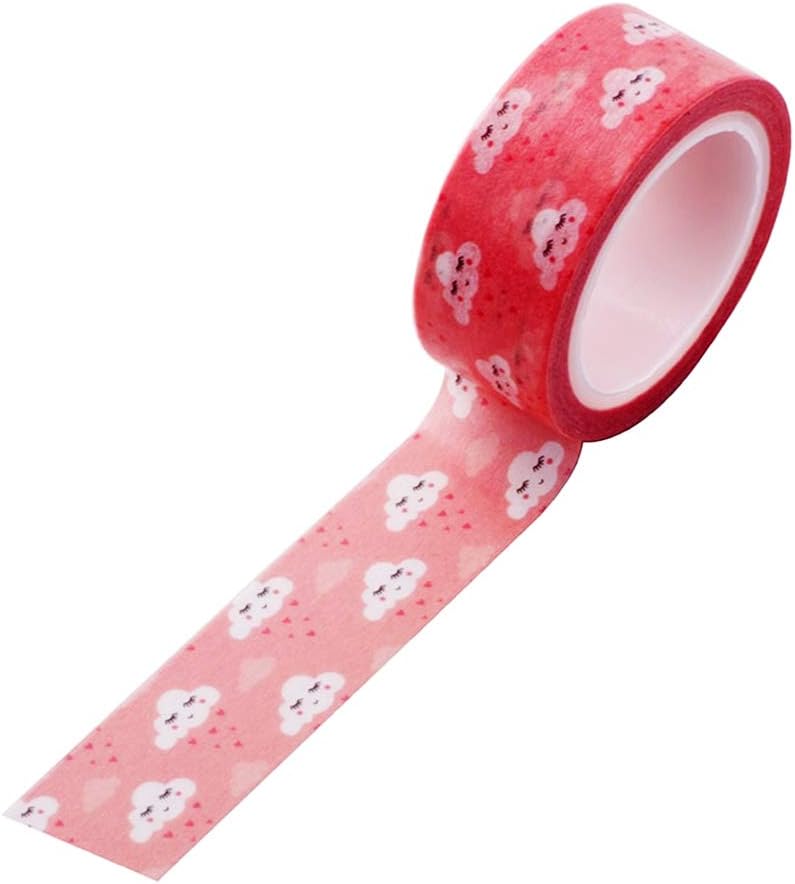iZasky Cute Washi Tape - Masking Tape Cute DIY Decorative Adhesive Paper Tape for Crafts and Gift Wrapping with Colorful Designs and Patterns (#J)