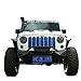 opar Gloss Blue Front Mesh Grille Insert for 2007-2015 Jeep Wrangler JK & Wrangler Unlimited (Pack of 7)