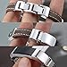 bayite Leather Bands Compatible Fitbit Alta and Alta HR, Adjustable Metal Buckle Leather Wristband, Chocolate Brown Small 5.5