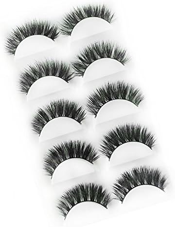 RIEXY 3D Mink Handmade False Eyelashes , 5 Pairs/Tray (1 Tray)