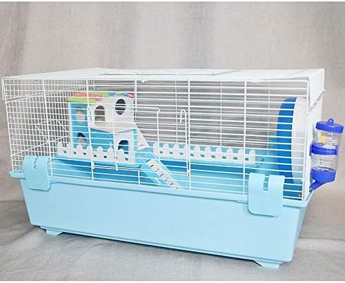 小動物室 ハムスター の ケージ 巣箱 Hamster Cage ハムスター 室 ハムスター スナネズミ およびエキゾチックなげっ歯類のための小動物ケージプラットフォームローリング小動物ウサギケージパーフェクト 暖かい小さな動物の部屋 Zhangyn Color Blue
