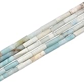 Real Amazonite Tube Cylinder 4x13mm 29pcs Natural Stone Semi Precious Gemstone Loose Beads A