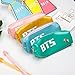 Kpop BTS Bangtan Boys Pencil Case Pouch Coin Wallet School Supplies BTS Stationery Zipper Bag (Pink)