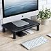 FITUEYES Computer Monitor Stand Riser Height and Angle Adjustable Multi Media Speaker TV PC Laptop Desktop Stand Storage Organizer for iMac,Printer,Notebook,Xbox One,DT103901WBthumb 1