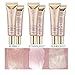 FTXJ 25ml Shimmer Liquid Highlighter Makeup Face Cheeks Nose Highlight Cream (Bubbly(Suit for Dark Color Skin))