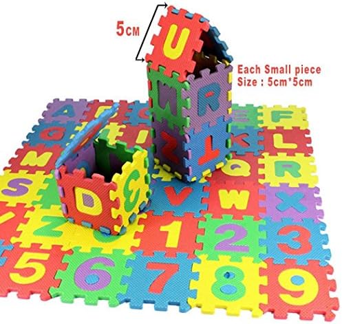 36PCS Baby Kids Alphanumeric Educational Puzzle Foam Mats Blocks Toy Gift (Each small piece 5cm5cm)