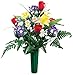 Bright Spring Memorial Bouquet by OakRidge™ - Silk Floral Indoor/Outdoor Décor, 23” High