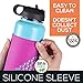 RAPT Silicone Sleeve Protective Boot and Cover Compatible with Hydro Flask Accessories for Water Bottles (Flamingo Pink, 32oz)