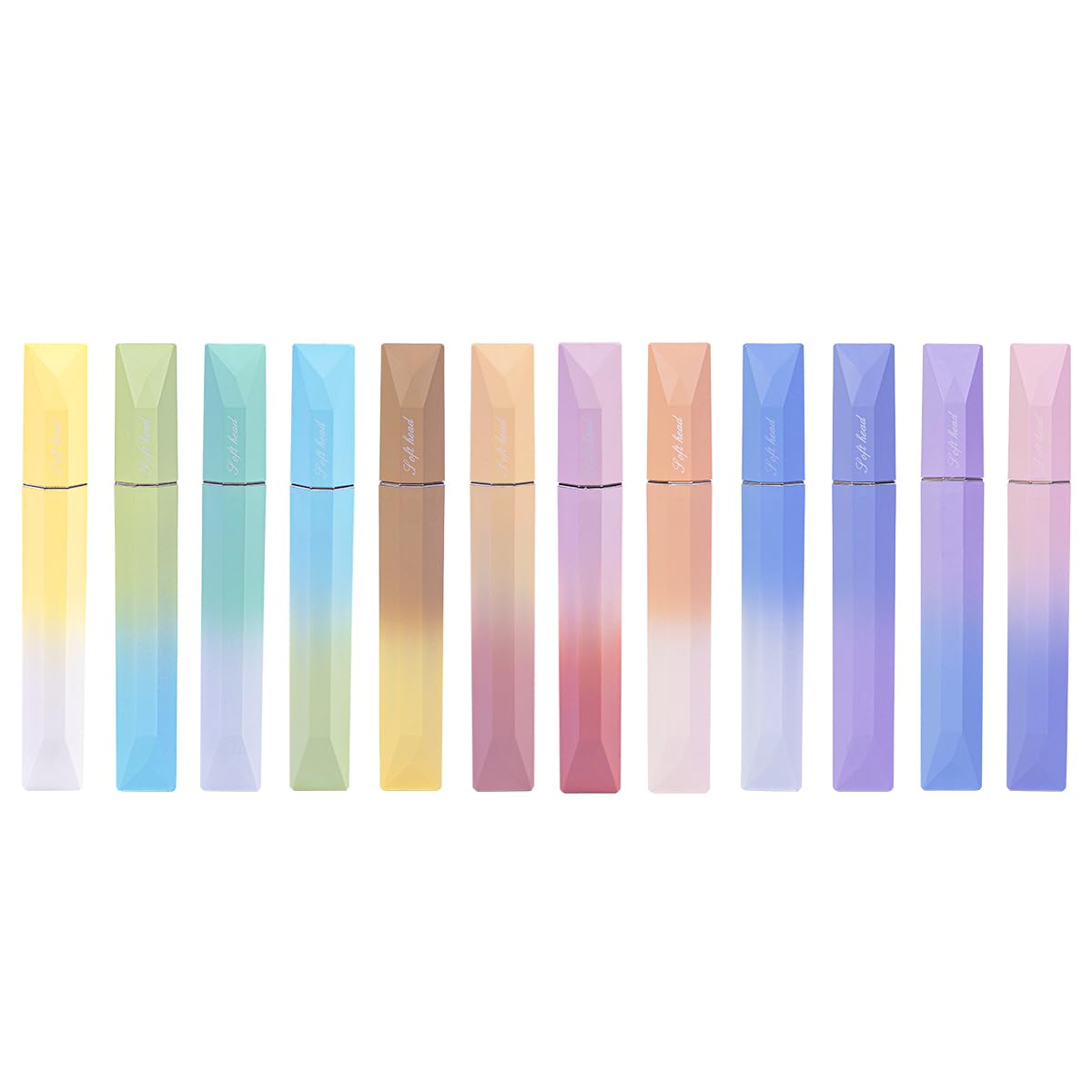 COLNK Glitter Highlighter Pen,Chisel Tip,Metallic Highlighters for Journal Planner, Highlighting, Note-taking,Glitter Ink set,Pack of 12 (Pastel)