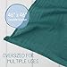 Oliver & Rain Organic Muslin Baby Boy Swaddle Blankets 2 Pack Receiving Blanket, Green Forest, Green Stripe
