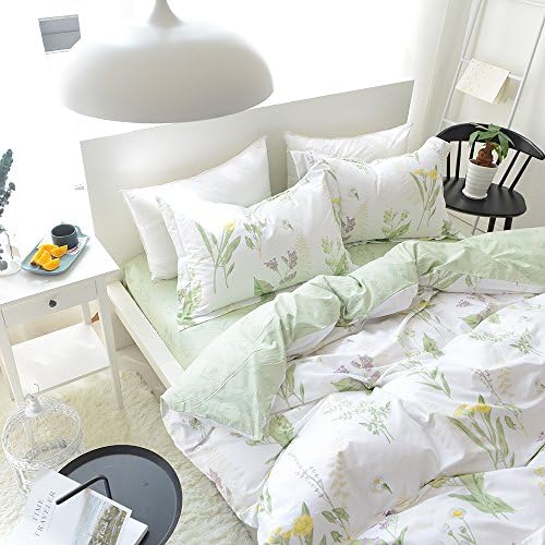 BHoming(TM) Ultra Soft 3-Piece Floral Full/Queen Duvet Cover Set Twin Kids- Hypoallergenic and Wrinkle Resistant