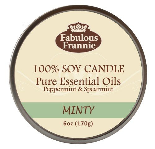 Minty 100% Pure & Natural Soy Candle 6 oz