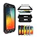 Note 5 Case Cover , bpowe Armor Tank Aluminum Metal Shockproof Military Heavy Duty sturdy Protector Cover Hard Case for Samsung Galaxy Note 5 N920 (Black)