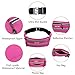 MILIDE Running Belt Waist Pack for iPhone x 8 7 Plus with Reflective Strips Runner Workout | Waterproof Canvas |Phone Fanny Pack for Men,Women,Hiking Cycling,Travel,Workout,Sports Rose