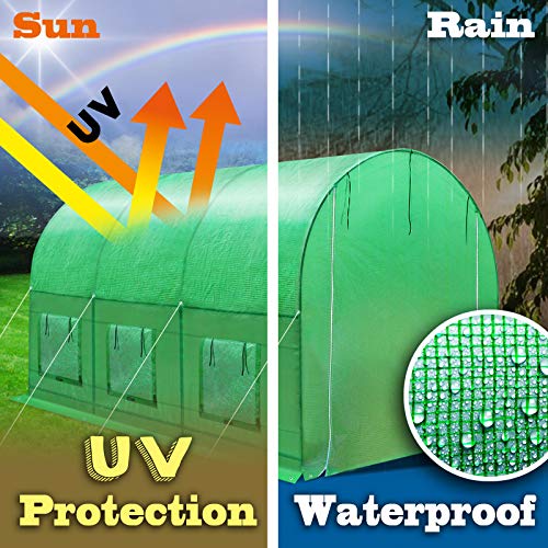BenefitUSA Multiple Size Large Greenhouse Walk in Outdoor Plant Gardening Hot Greenhouse (12'x7'x7') - Thumbnail 5