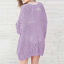 ADJHDFH Cardigan For Women Short Sleeve Eyelet
