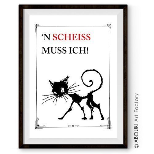 Wandtattoo „EINEN SCHEISS MUSS ICH“ – 60x120 Cm, Selbstklebender Spruch-Aufkleber