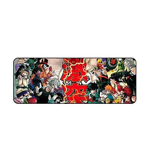 Funky Store My Hero Academia Boku no Hero Academia Large Extended Gaming Mouse Pad Mat, Stitched Edges, Ultra Thick 3 mm, Wide & Long Mousepad 31.5