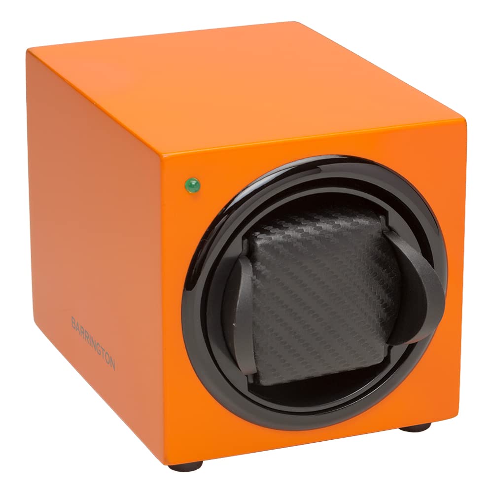 BARRINGTON Single Watch Winder for Automatic Watches with Silent Japanese Motor | Watch Winder for Luxury Brands | Adjustable TPD 650-1950 | AC Operated | Battery Backup