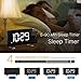 CSHID-US Projection Alarm Clock, 7'' Dimmable LED Curved Screen Digital Clock, FM Radio Alarm Clock, Adjustable Ceiling Sleep Timer for Kids Bedroom, Dual Alarms, 12/24 Hour, Snooze Function