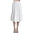 BEAUTELICATE Half Slip Skirt Extender 100% Cotton Vintage Underskirt with Lace Embroidery