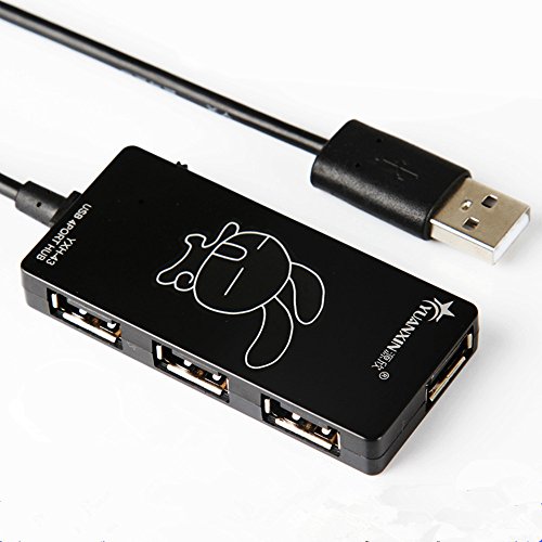 USB Hub 4 Port Hub High Speed USB 2.0 Splitter Switch Adapter Hub for PS3, Xbox, Wii, PC, MAC, Laptop, Mac Book, Tablet, Tab