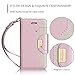 Procase iPhone 8 iPhone 7 Wallet Case, Stylish Folio Flip Card Case Stand Cover for Apple iPhone 7 / iPhone 8, with Kickstand Card Holder -Pink