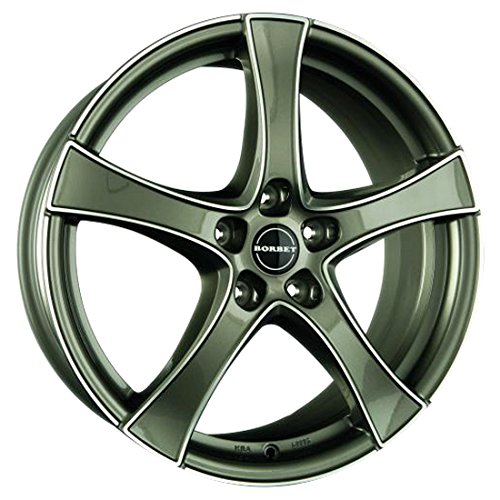 Borbet F2 5.5 x 14 ET 35 Bolt Circle 4 x 100 Hub Centering 57.1 F2 55435100457.1GP/T, Graphite Polished