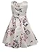 Arshiner Girls Sleeveless Vintage Floral Swing Party Dress Summer Princess