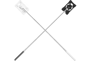 Veemoon 2pcs Telescoping Rod Card Holder for Parking Payment Plastic ID Badge Holder Extension Stick for