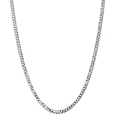 FB Jewels Solid 14K White Gold 4.5mm Flat Curb Chain Bracelet/Anklet