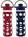 2-Pack Lifefactory 16-Ounce Flip Cap Beverage Bottles (Raspberry and Midnight)