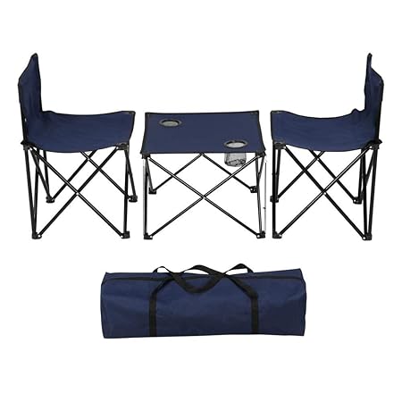 Yaheetech Campingmöbel Set 3 TLG - klappbar Campingtisch Campingstuhl inkl. Tragetasche