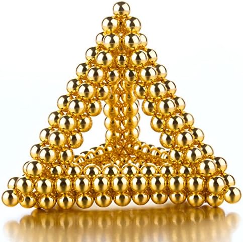 Laocui Golden Magnetic Balls Block Cubo 0.12" Magical Education Toy Metal (432Pcs)