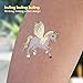 Glitter Unicorn Tattoos Flash Gold Temporary Stickers for Kids Adult Bachelorette Girls Women Unicorn Party Supplies Decoration Favors Birthday Decor Unique Design Colorful 12 Unicorn Tattoos Stickers