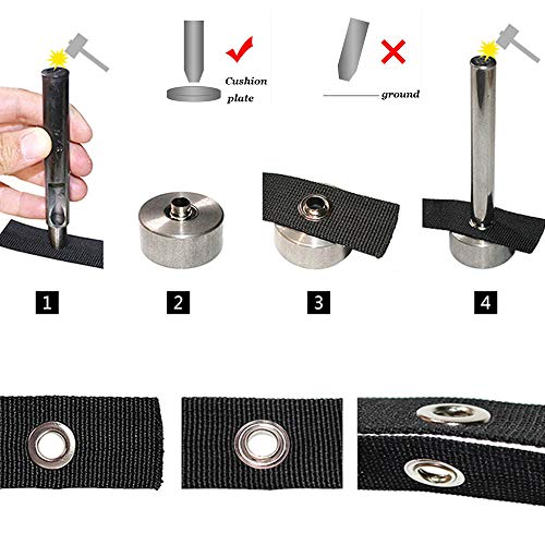 Grommet Kit,Grommets 1/2 inch Heavy Duty Metal Eyelets Kit for Fabric