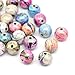 Souarts Multicolor Acrylic Round Ball Loose Beads 8mm Pack of 300pcs