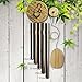 ABBLE 29“ Classic Aluminum Wind Chimes,5 Aluminum Alloy Tube and Wood Design, Durable and Hand Tuned, Music Collection for Outdoor Patio, Gift, Bronze
