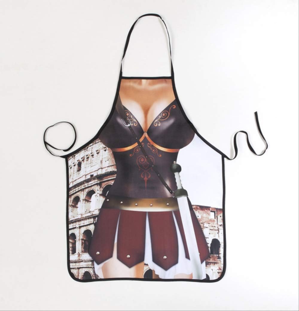 mhde Aprons 1Pcs Fashion Women Men Christmas Printed Apron Bibs Home Cooking Baking Party Funny Cleaning Aprons Kitchen Accessories Q