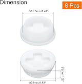 sourcing map 8Pcs 2" Plastic Bung Cap Fine Thread Drum Cap for 55 Gallon view 2