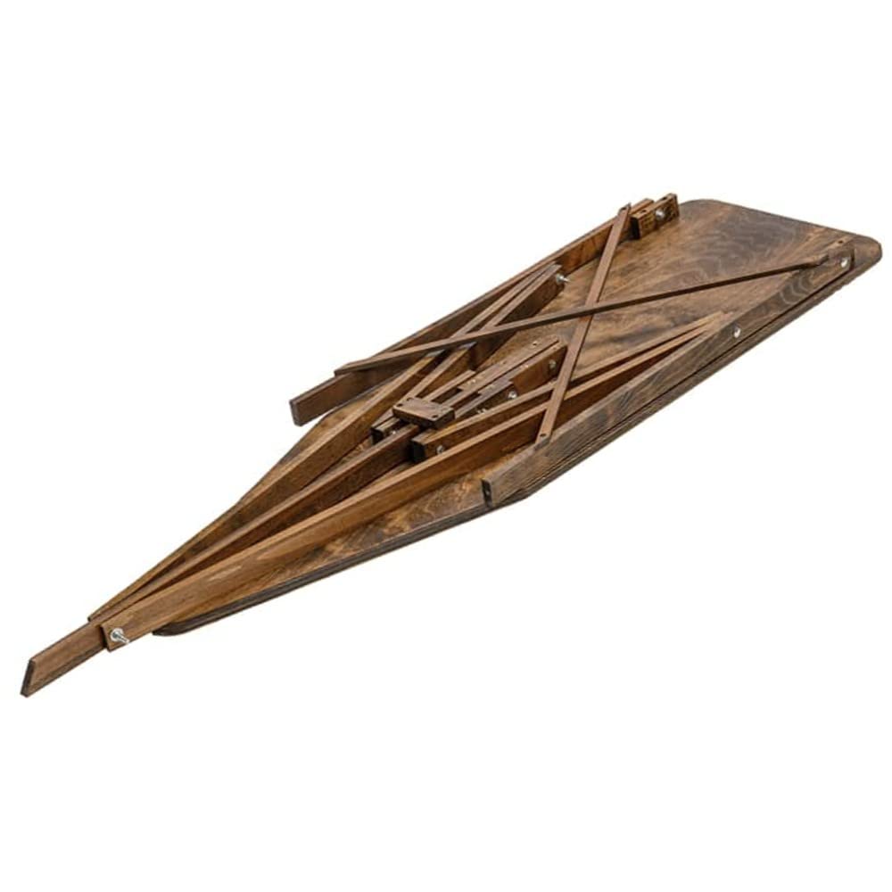 Lehman's Folding Wooden Ironing Board, Amish Made with Ironing Board Pad and Cover, Dark Finish