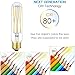 LEOOLS T10 Led Bulb, 12W Dimmable Led Tubular Bulbs, 100 Watt Incandescent Bulb Equivalent, 4000K Daylight,Clear Glass, E26 Base Lamp Bulb, for Cabinet Display Cabinet etc,3 Pack.