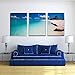 Canvas Wall Art Blue Sky Sea Beach Sands - Contemporary Pictures Canvas Painting Modern Artwork for Home Decoration Framed Ready to Hang-12