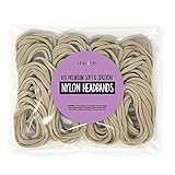 Nylon Headbands - 100 Premium Quality Super Soft and Stretchy Nude Elastic Bands - Craft DIY Hair Bows and Accessories for Newborn, Infant and Toddler Kids and Baby Girl (Bulk 100 Pack) by Cherubb