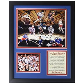 New York Rangers NHL All Time Greats Collectible | Framed Photo Collage Wall Art Decor - 12"x15" | Legends Never Die