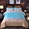 Bohemian Comforter Set Queen Blue ,Coastal Ocean Themed Quilt,Lightweight Microfiber Bed Comforter Sandy Beach Starfish…